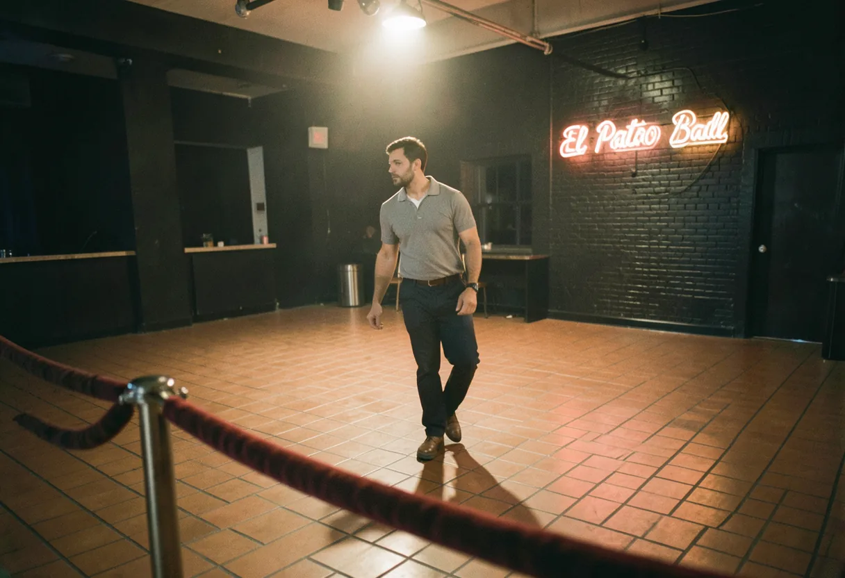 Vintage Latin club El Patio Ballroom, Miami, showcasing historical dance floor and decor.